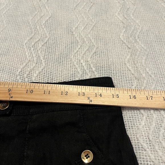 #1056. Bebe Black Flair Cargo Shorts with Button and Pocket Details. Size M - Picture 8 of 8
